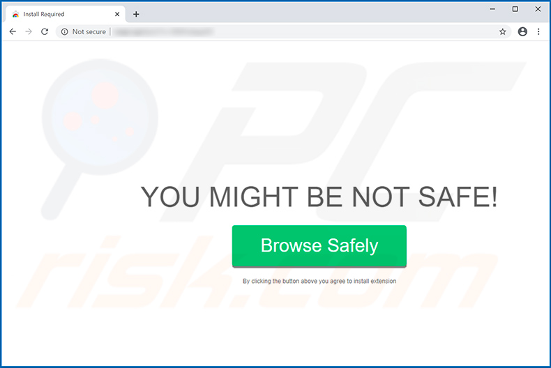 Deceptive website pormoting XMS APP browser hijacker