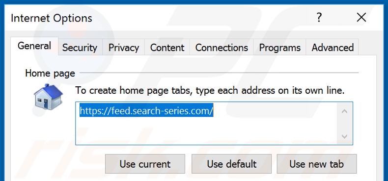 Removing search-series.com from Internet Explorer homepage