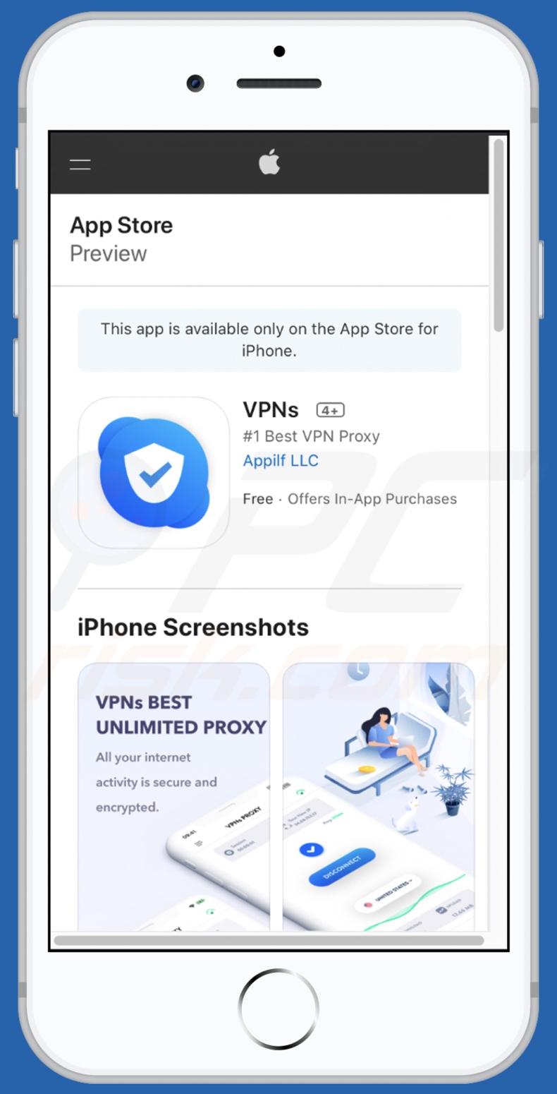 securityvpnapp[.]com scam promoted dubious app