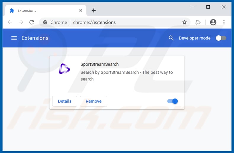 Removing sportstream-search.com related Google Chrome extensions