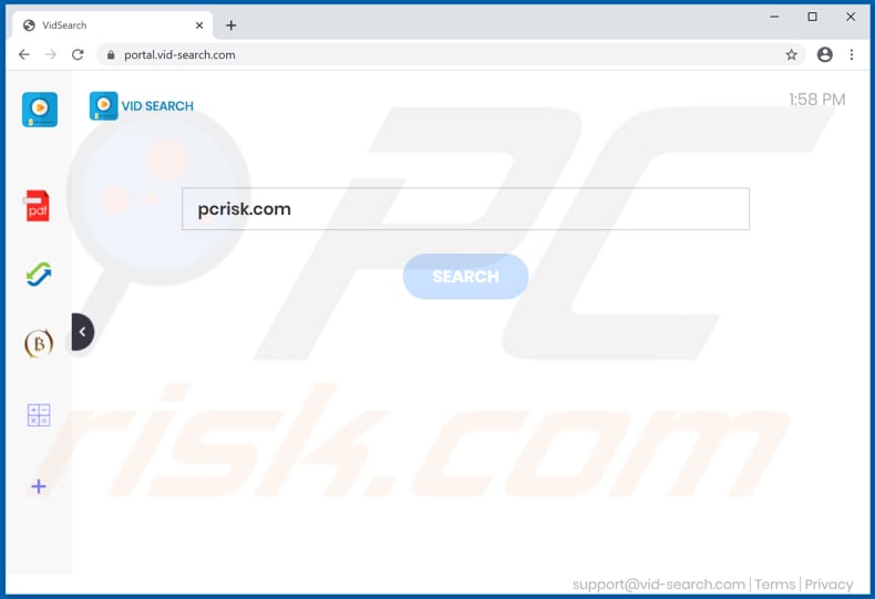 vid-search.com browser hijacker