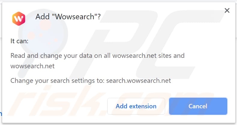 wowsearch browser hijacker asks for a permission to be installed