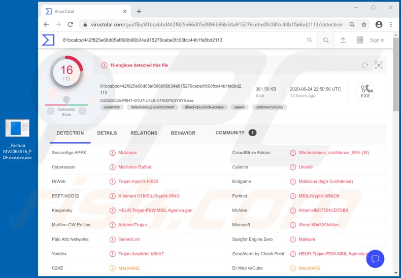 contagio: Apr 18 Malware Links Win32.Mepaow - RAT (Apocalypse RAT?)