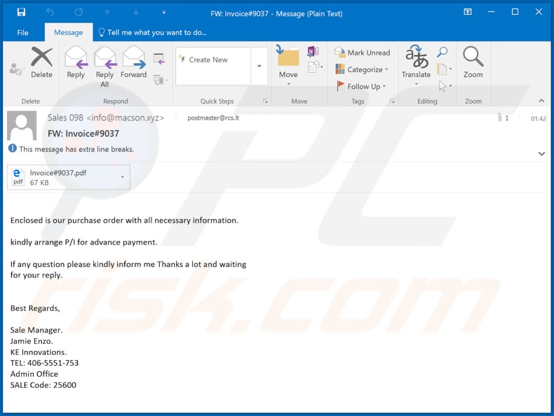 Adobe Email Virus malware-spreading email spam campaign