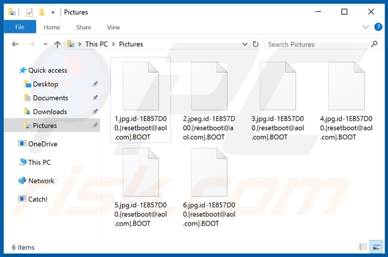Files encrypted by .BOOT ransomware (.BOOT extension)