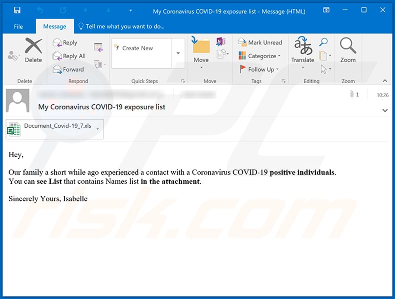 Coronavirus-themed spam email used to spread TrickBot