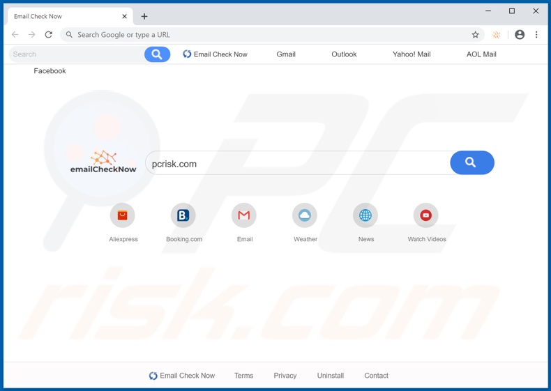 emailchecknow.com browser hijacker