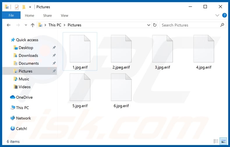 Files encrypted by Erif ransomware (.erif extension)