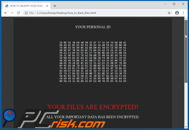 ERROR ransomware pop-up gif