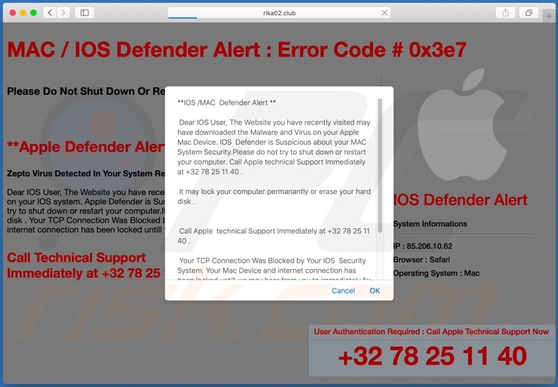 macbooster 7 creates threat warning