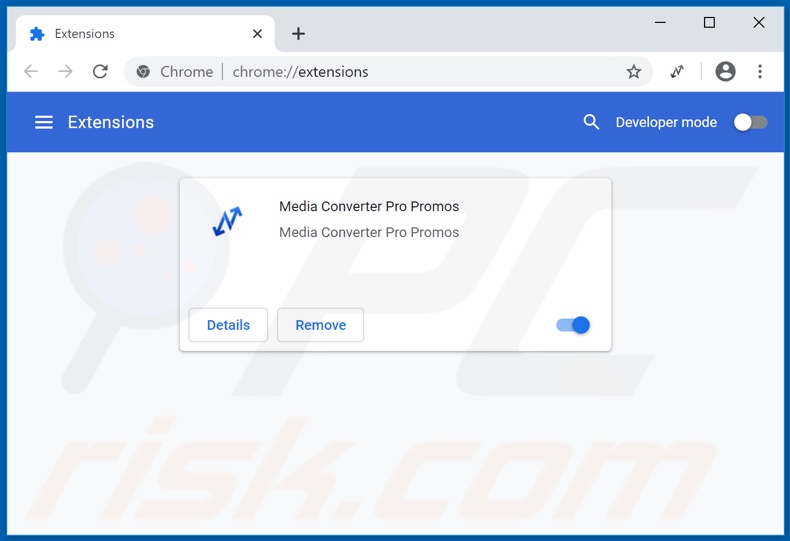 Removing Media Converter Pro Promos ads from Google Chrome step 2