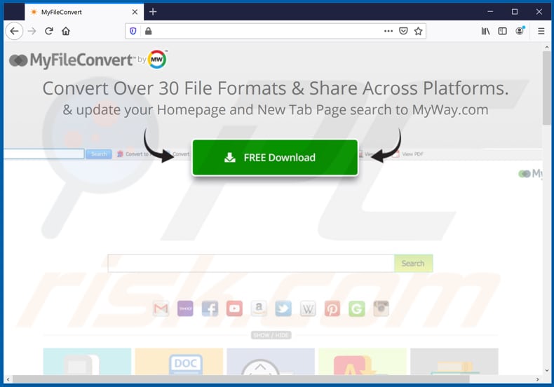 myfileconvert toolbar promoter firefox