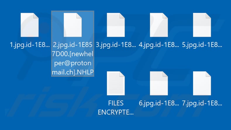 Files encrypted by NHLP ransomware (.NHLP extension)