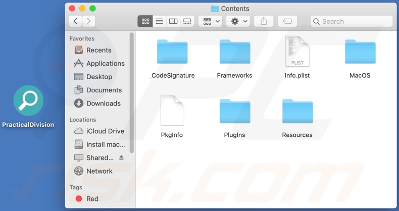 PracticalDivision adware install folder