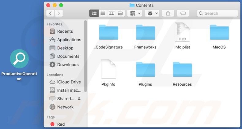ProductiveOperation adware install folder