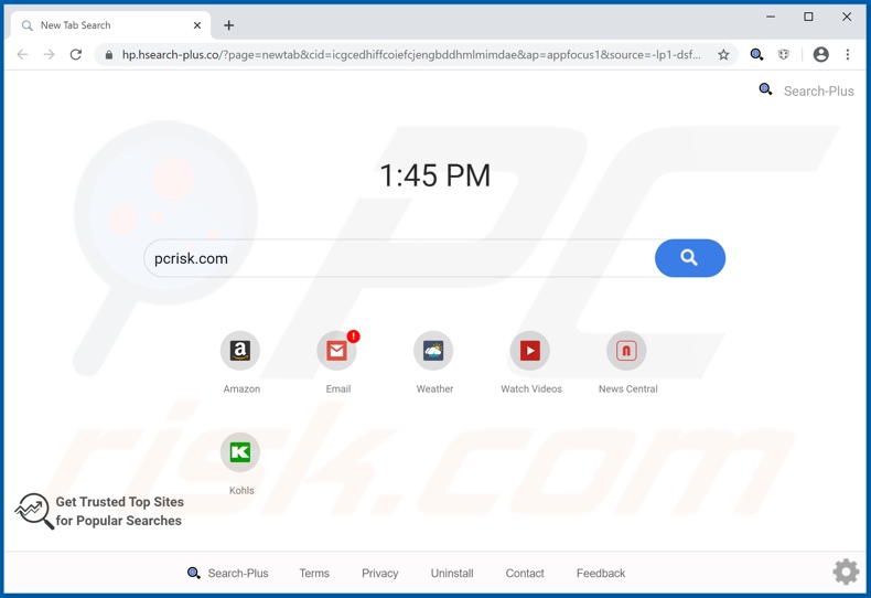 hsearch-plus.co browser hijacker