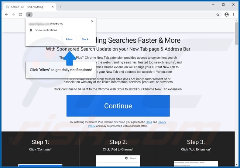 Website used to promote Search-Plus browser hijacker
