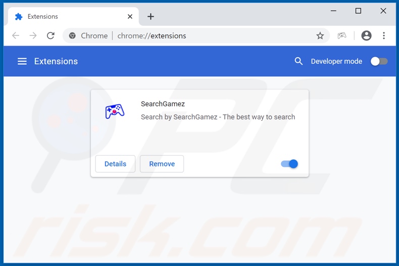 Removing search-gamez.com related Google Chrome extensions