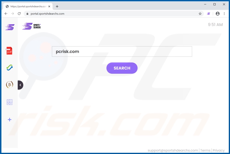 sportshdearchs.com browser hijacker