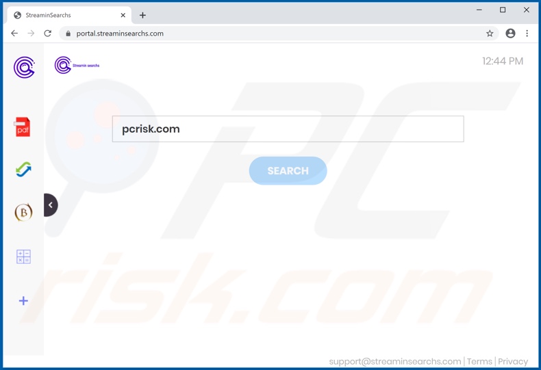 streaminsearchs.com browser hijacker