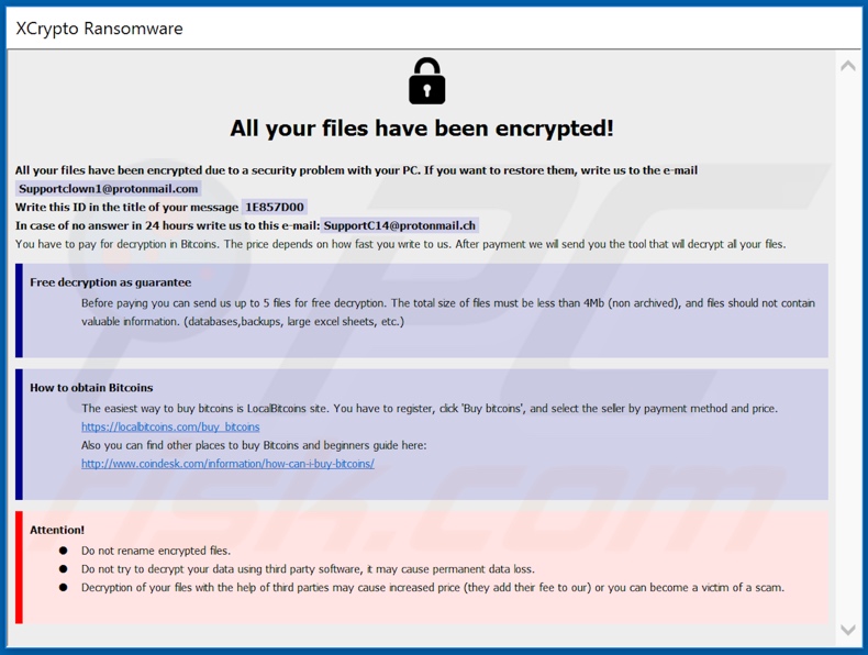 XCrypto decrypt instructions (how to recover my files.hta)