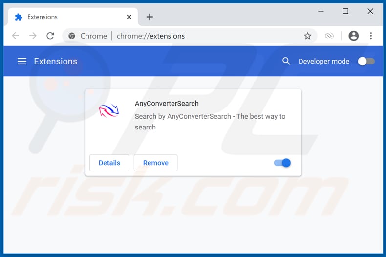 Removing anyconvertersearch.com related Google Chrome extensions