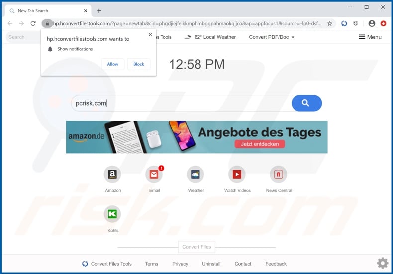 hconvertfilestools.com browser hijacker