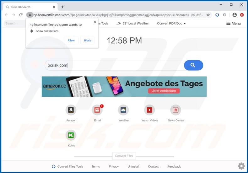 hconvertfilestools.com browser hijacker