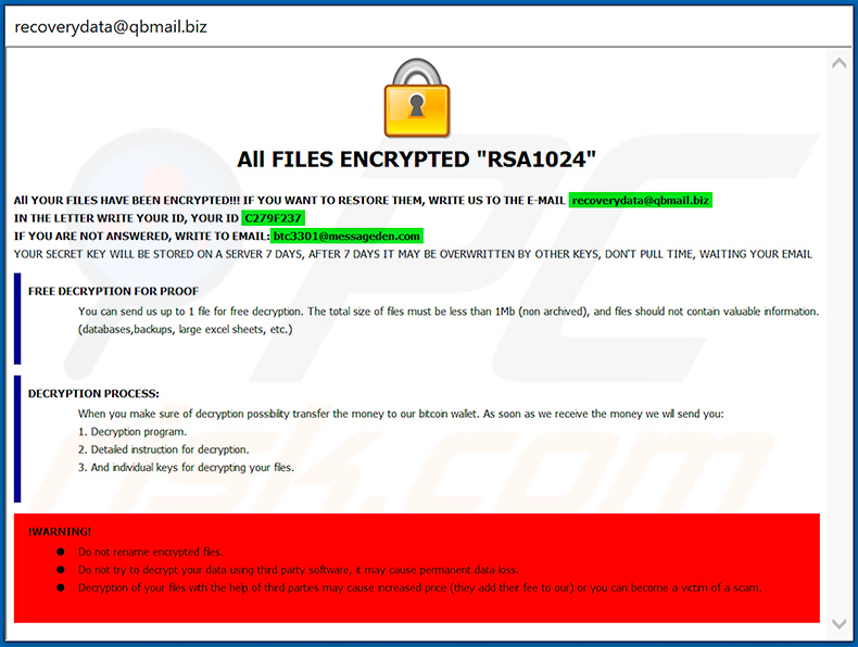 .data (Dharma) ransomware updated pop-up window