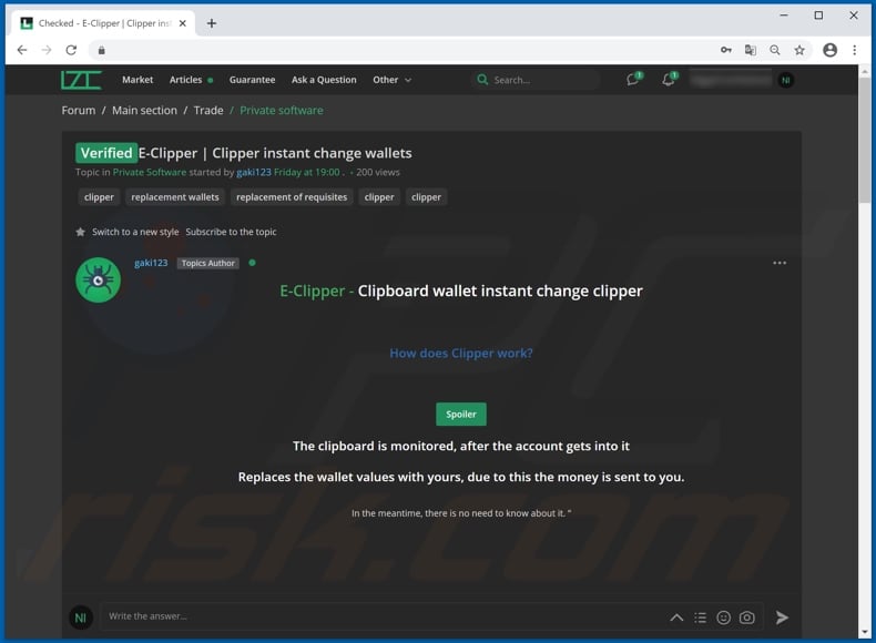 E-Clipper malware promoter