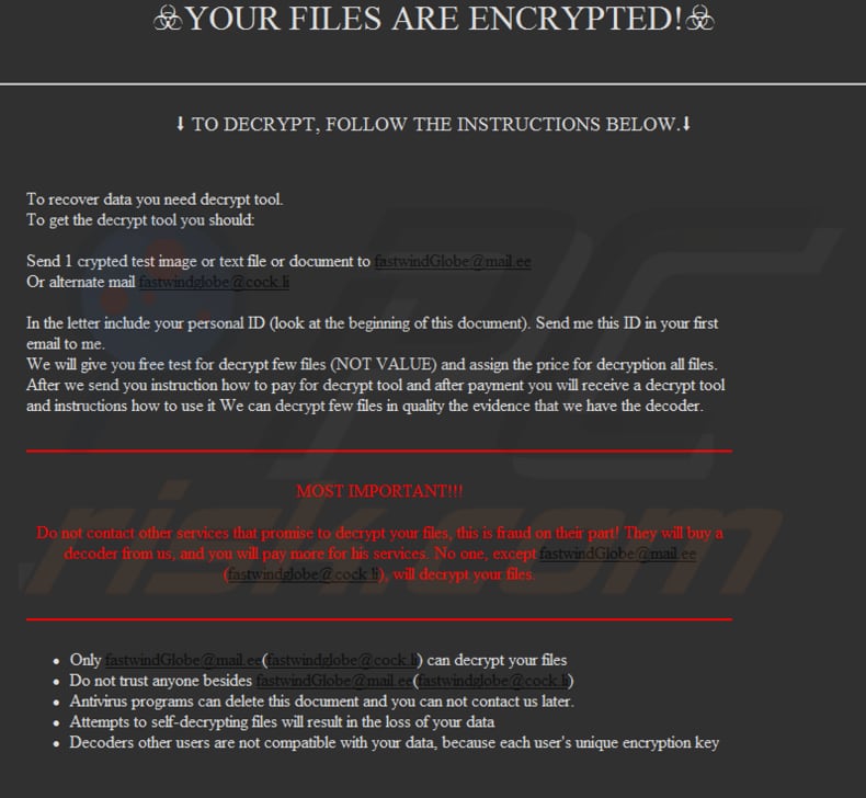 FastWind decrypt instructions (HOW TO BACK YOUR FILES.exe)