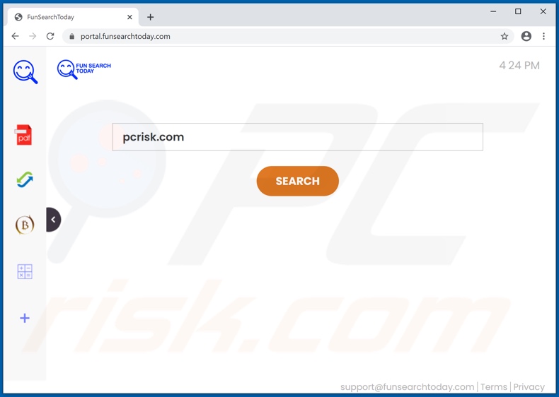 funsearchtoday.com browser hijacker