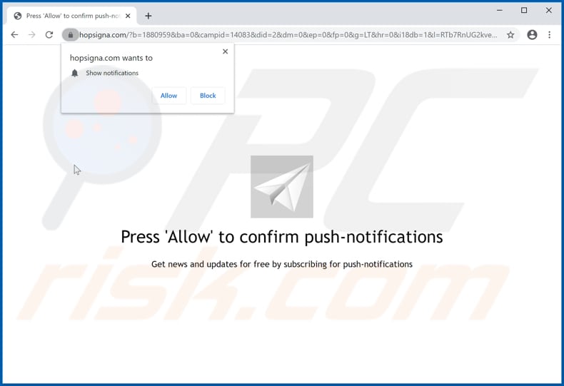 hopsigna[.]com pop-up redirects