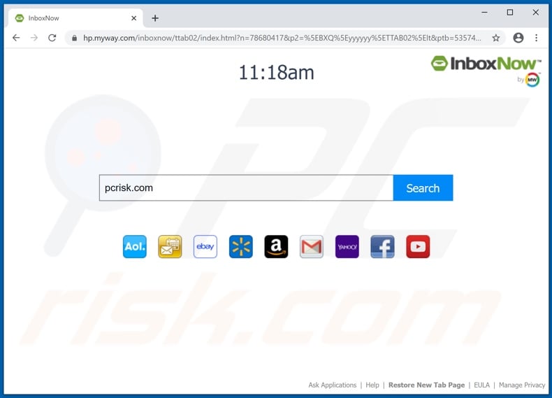 InboxNow browser hijacker