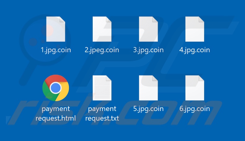 Files encrypted by Jackpot ransomware (.coin extension)