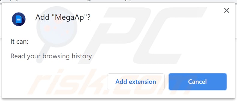 megaap browser hijacker notification