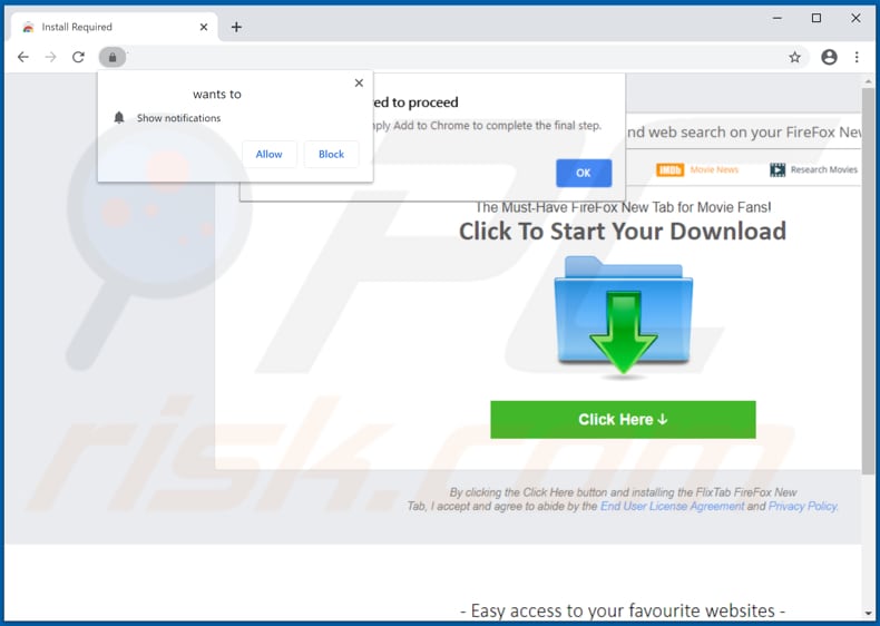 Website used to promote MegaAp browser hijacker