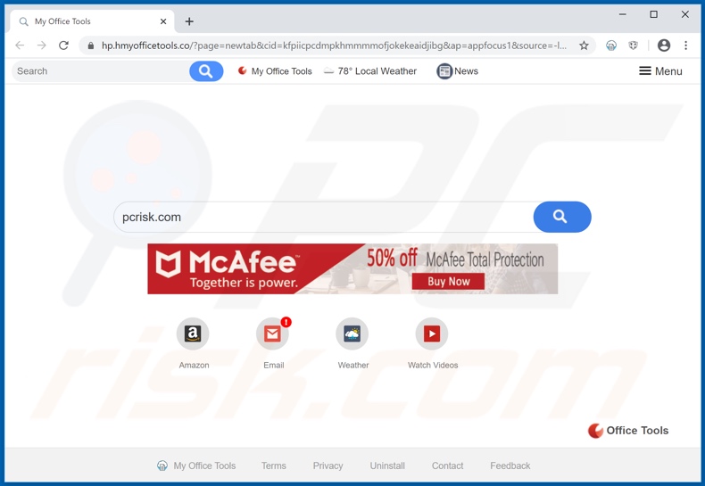 hmyofficetools.co browser hijacker