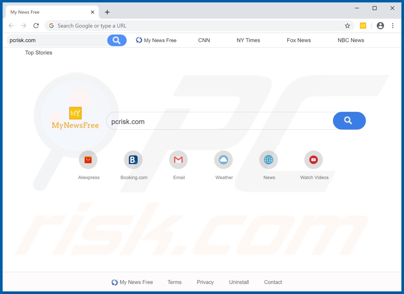 search.mynewsfree.com browser hijacker