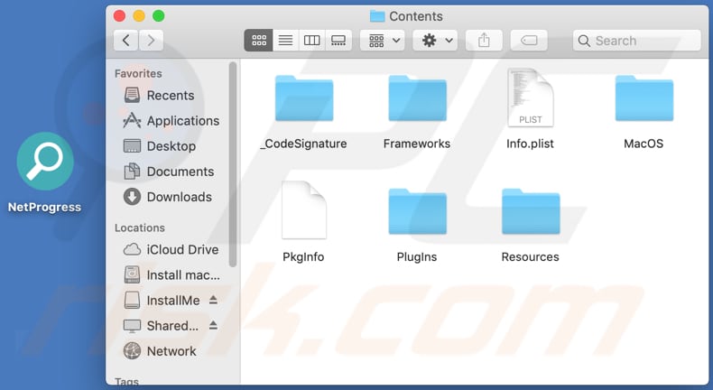 netprogress adware contents folder