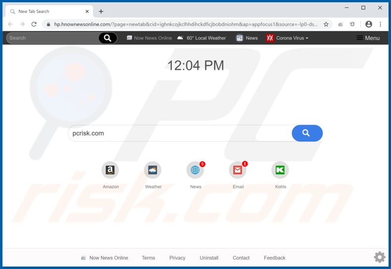 hnownewsonline.com browser hijacker