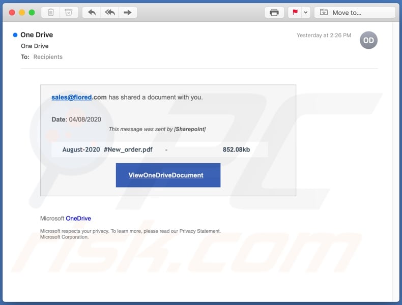 Microsoft Corporation - Email Account Update Scam - Removal and recovery steps