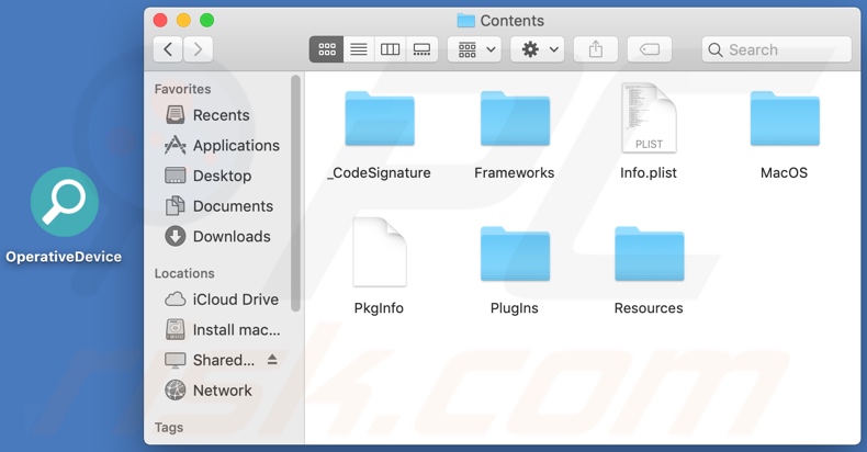 OperativeDevice adware install folder