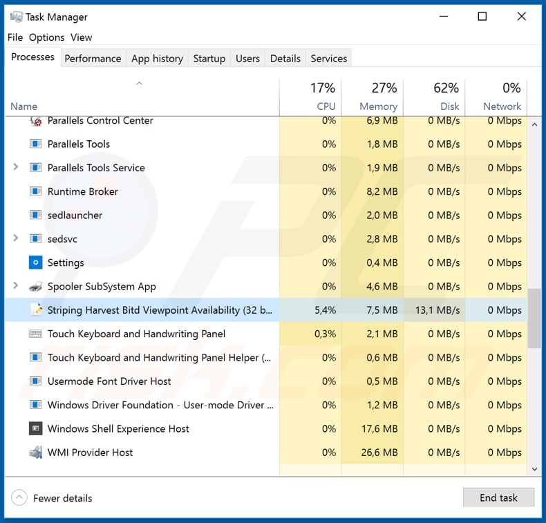 Paradise 4.3.3.0.1 ransomware process on task manager (Striping Harvest Bitd Viewpoint Availability)