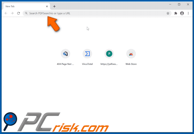 PDFSearchio browser hijacker appearance GIF