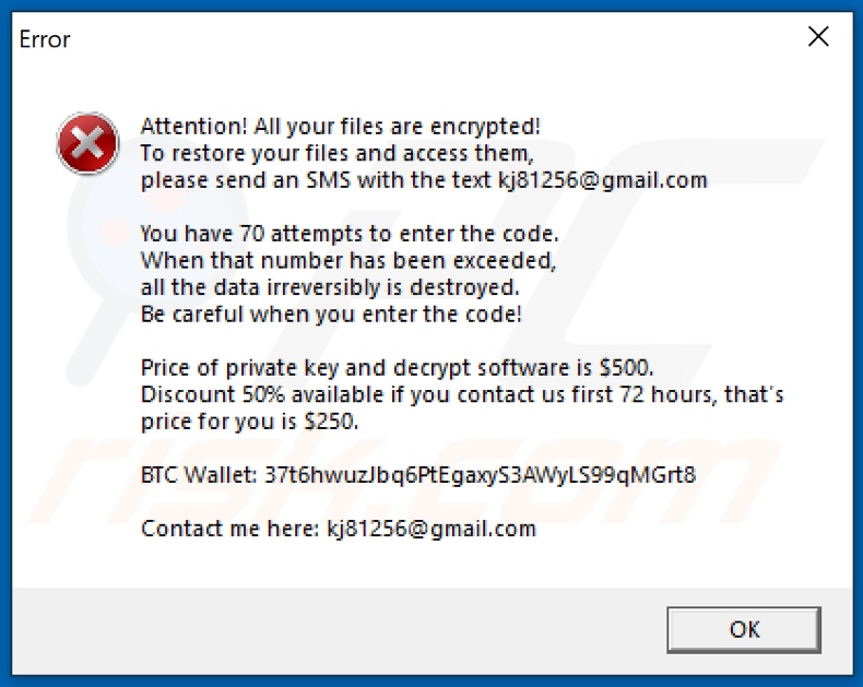 Police ransomware pop-up