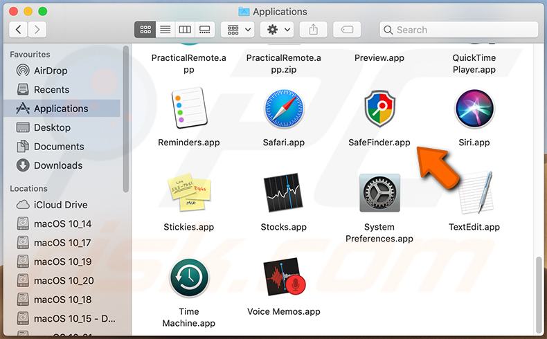 Safer Finder browser hijacker application (2020-08-14)