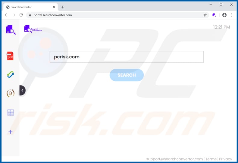 searchconvertor.com browser hijacker