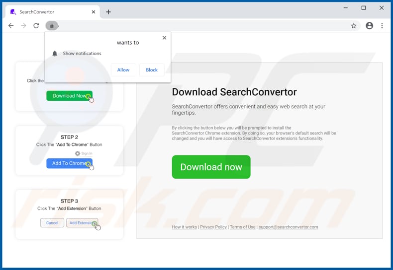 searchconvertor browser hijacker promoter