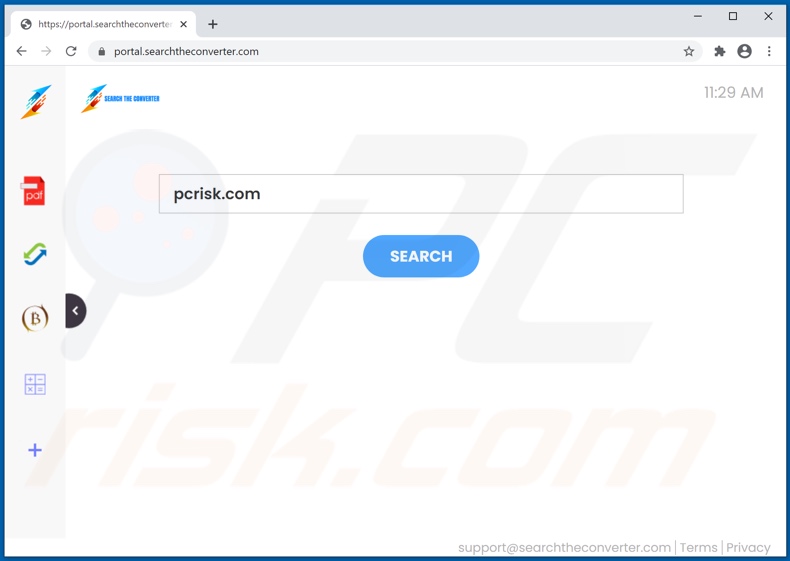 searchtheconverter.com browser hijacker
